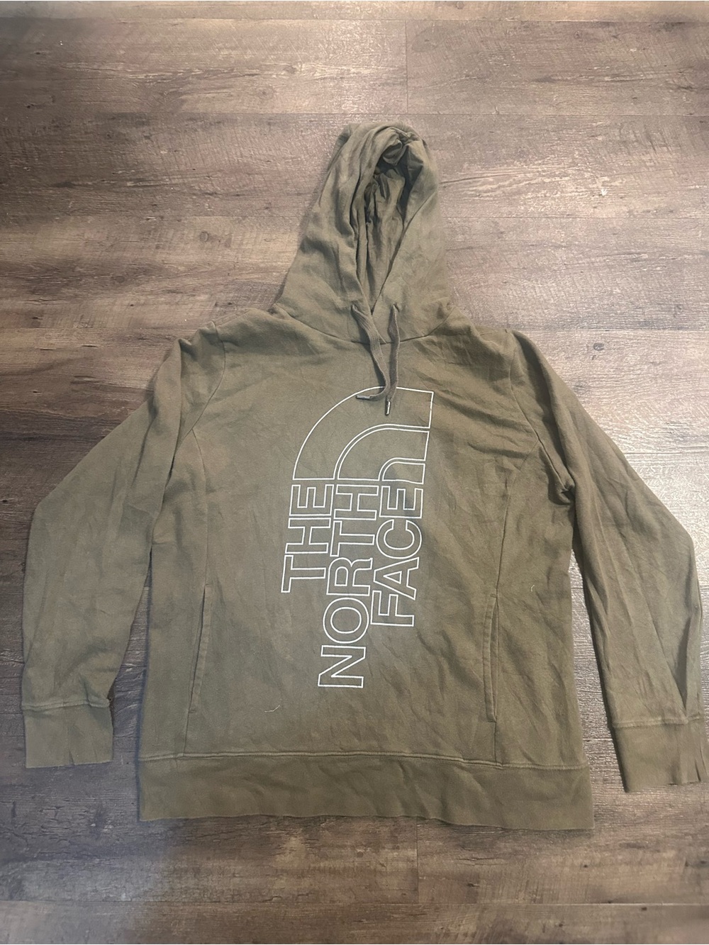 The North Face Men's Olive Zip-Up Logo Hoodie